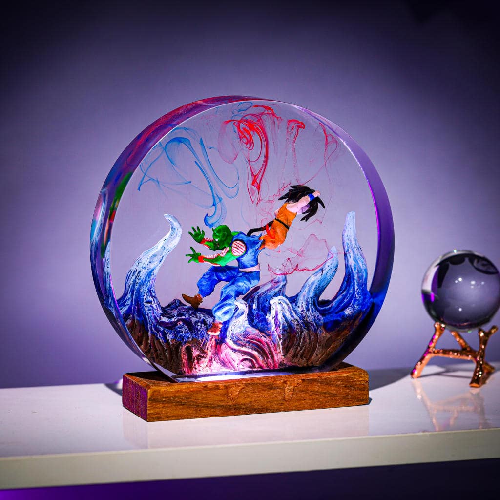 Green Mentor &amp; Warrior Child Resin Lamp - Image 7
