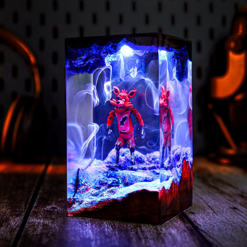 Halloween Foxy Fnaf Epoxy Lamp - Image 3