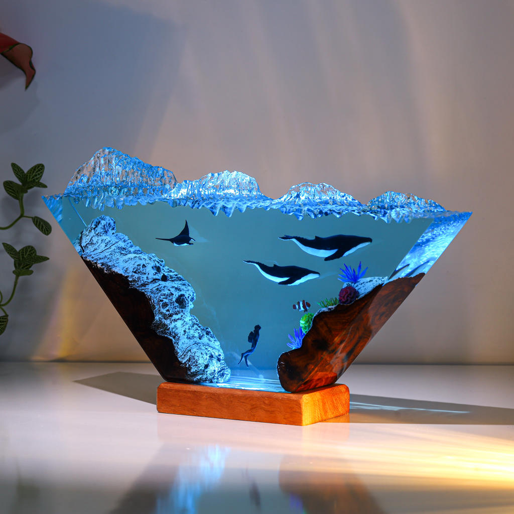 Humpback Whale and Diver Night Light ver 2 - Image 10