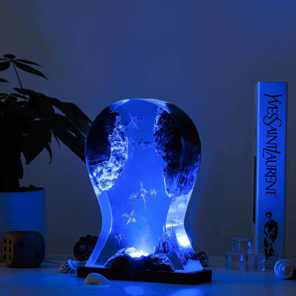 Fire and Ice Dragon Night Light &amp; Headphone Stand - Image 6