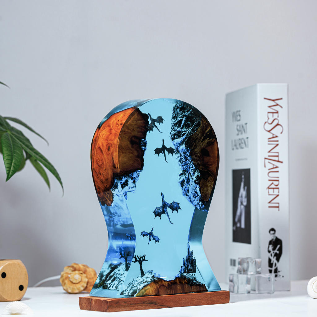 Fire and Ice Dragon Night Light &amp; Headphone Stand - Image 2