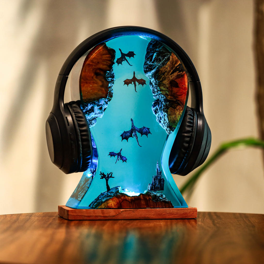 Fire and Ice Dragon Night Light &amp; Headphone Stand - Image 5
