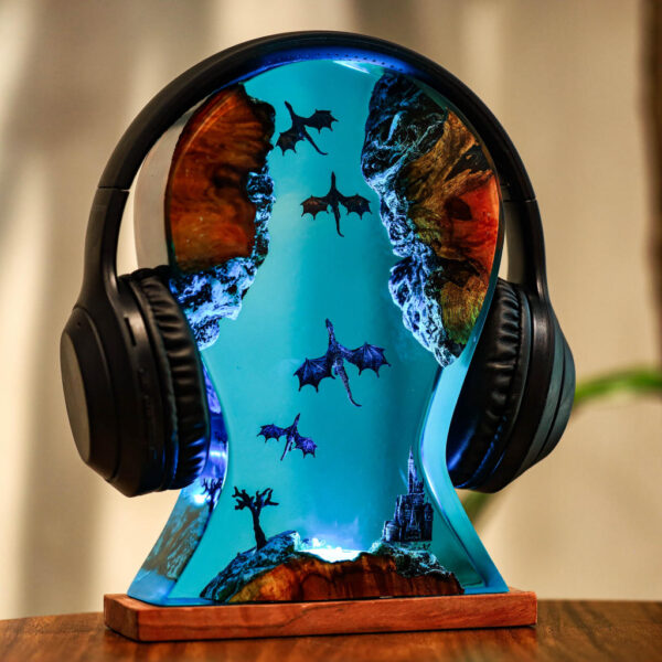 Fire and Ice Dragon Night Light &amp; Headphone Stand - Image 4
