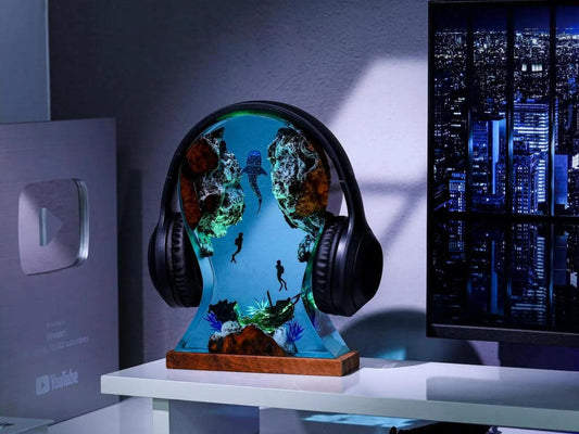 Custom Headphone Stand LED RGB Night Light