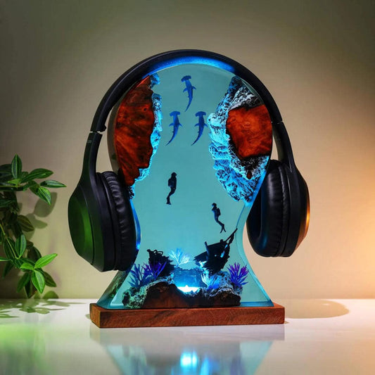 Hammerhead Shark night light &amp; Headphone Stand