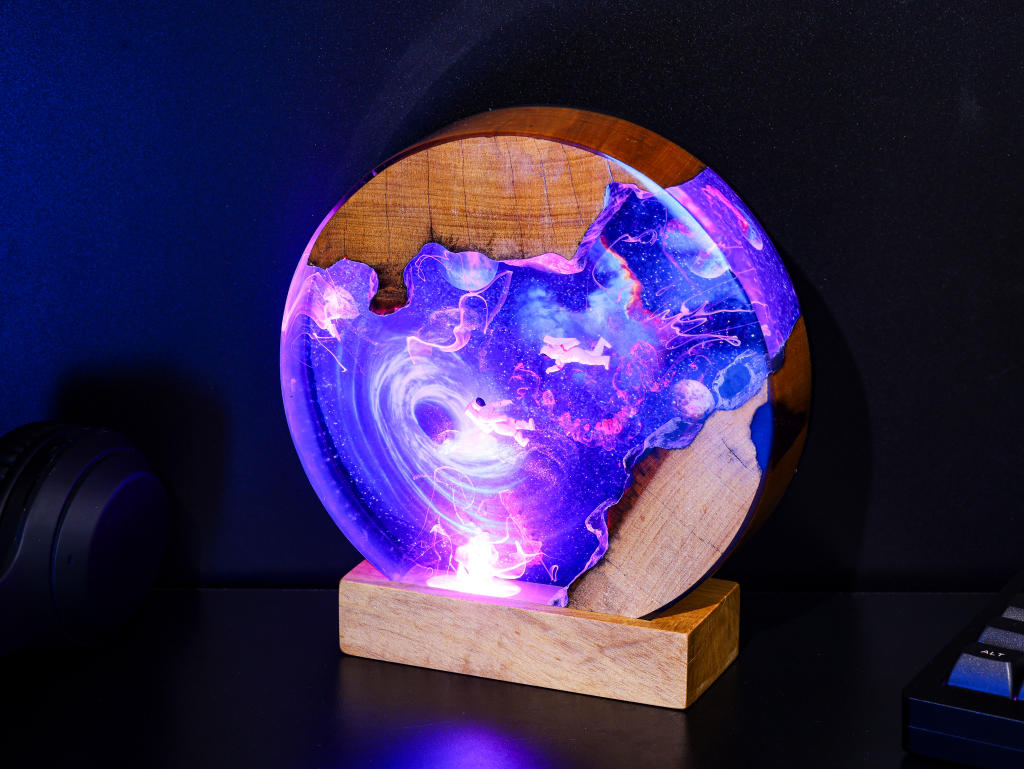 Interstellar Astronaut entering into the Black hole Night Light - Image 6