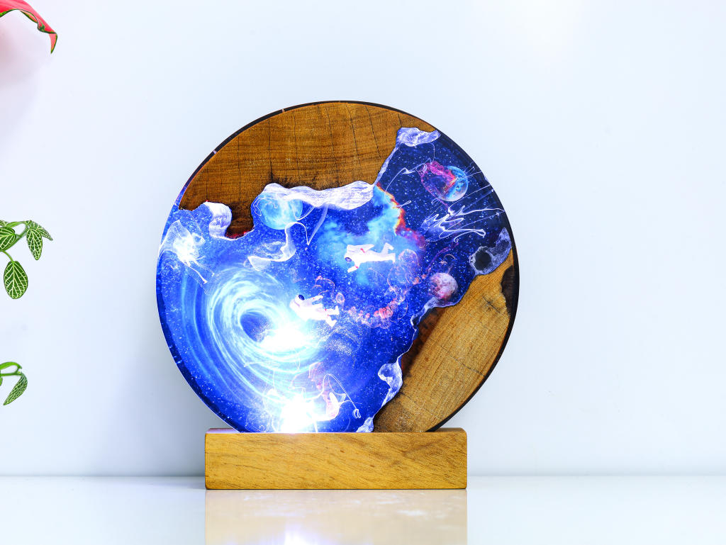 Interstellar Astronaut entering into the Black hole Night Light - Image 7