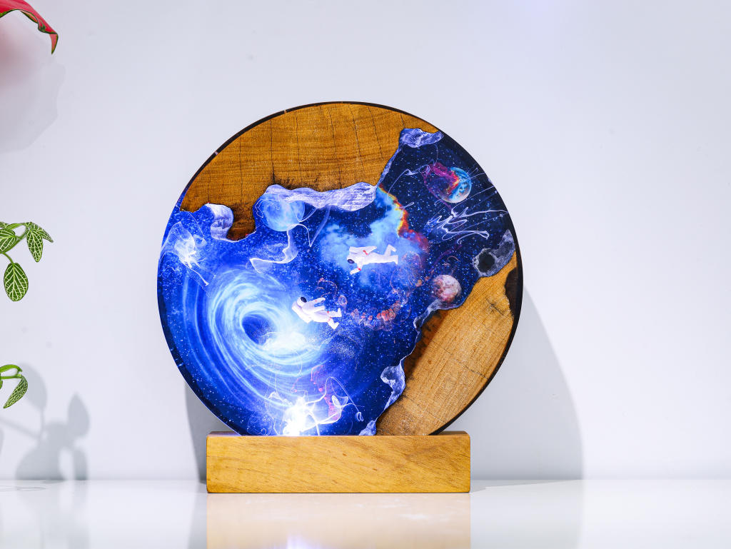 Interstellar Astronaut entering into the Black hole Night Light - Image 8