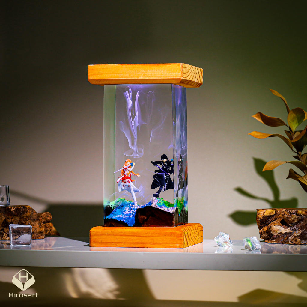Kirito and Asuna Sword Art Online Epoxy Night Light - Image 3