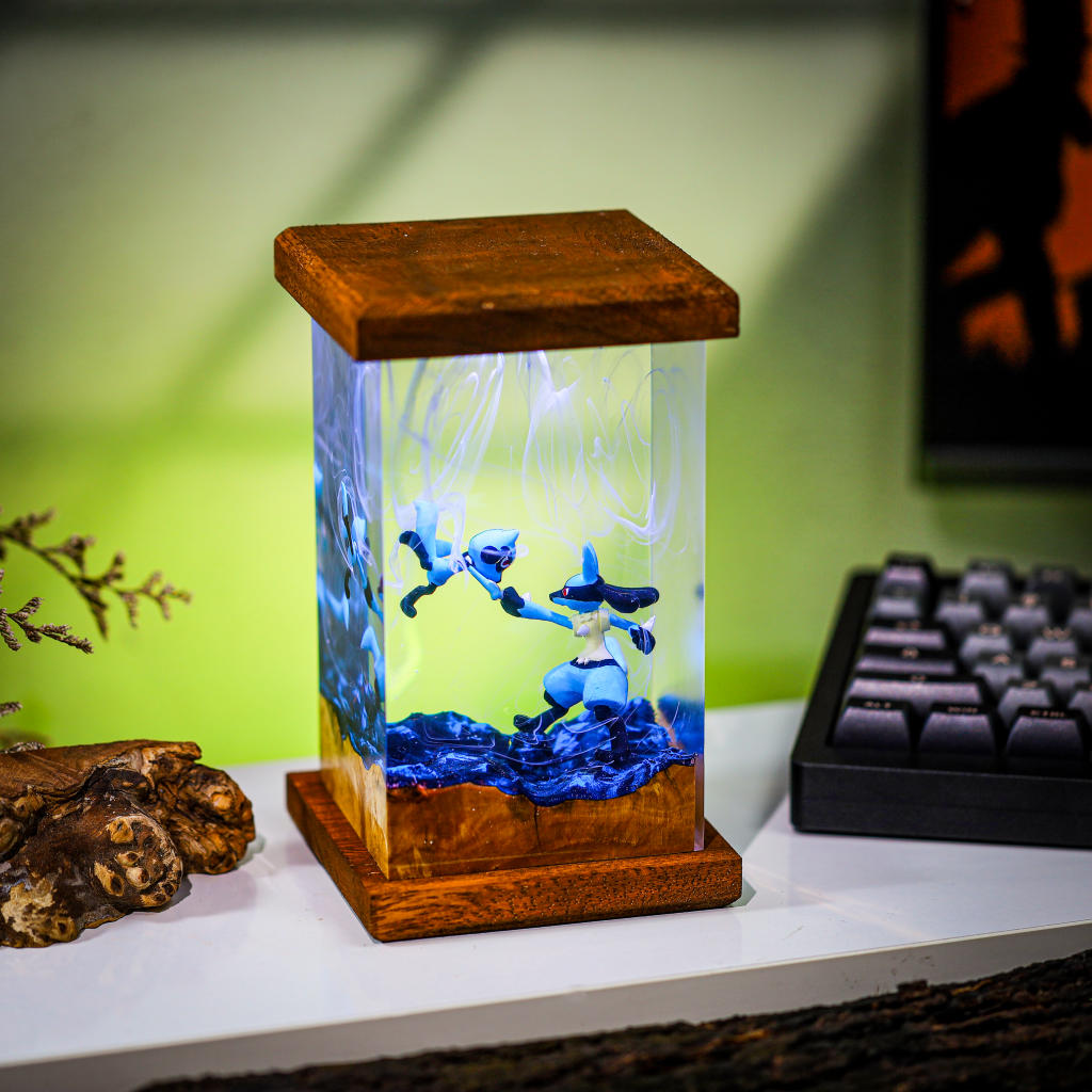 Lucario and Riolu Pokemon Lamp - Image 3