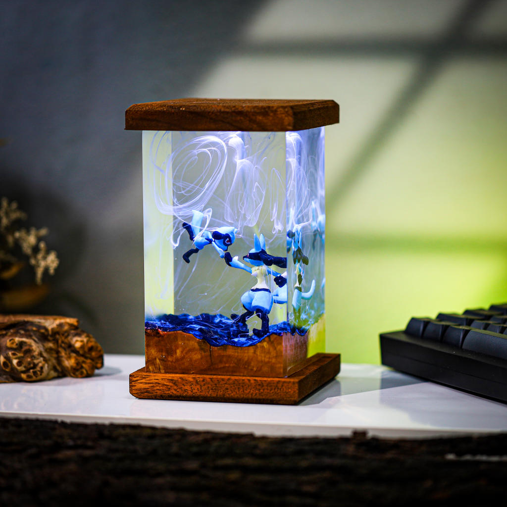 Lucario and Riolu Pokemon Lamp - Image 2