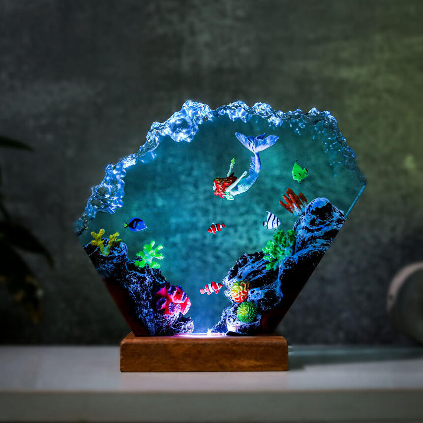 Mermaid in Coral Reef Night Light Ver 2 - Image 3