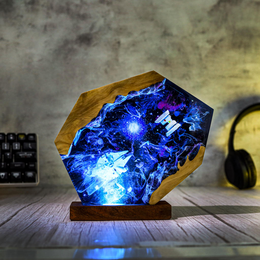 Millennium Falcon Spaceship Galaxy Night Light Ver 2 - Image 2