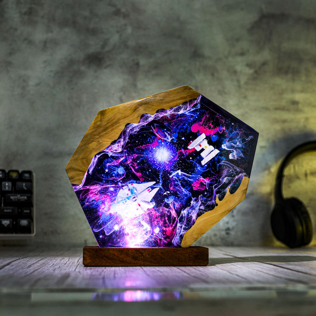 Millennium Falcon Spaceship Galaxy Night Light Ver 2 - Image 3