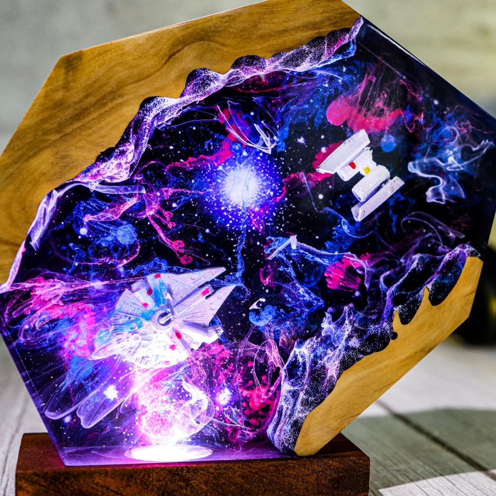 Millennium Falcon Spaceship Galaxy Night Light Ver 2 - Image 4