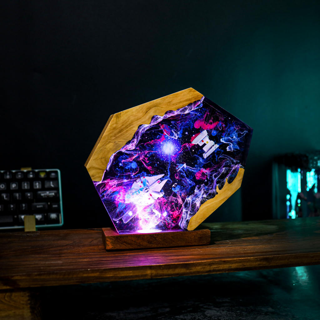 Millennium Falcon Spaceship Galaxy Night Light Ver 2 - Image 7