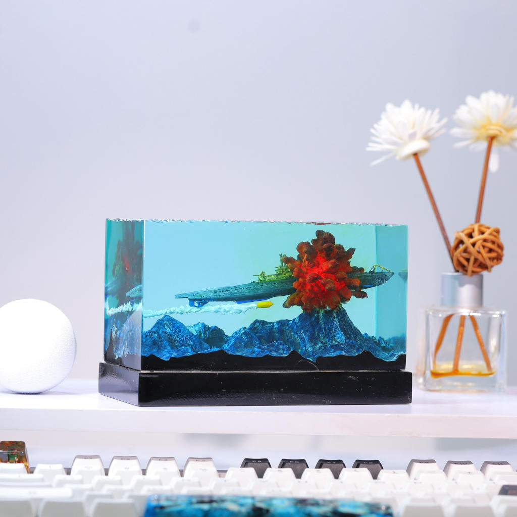 Nuclear Submarine Attacked Diorama Night Light - Image 2