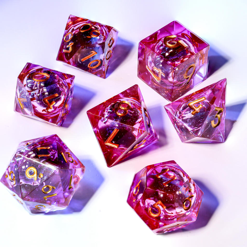 Pink Astronaut Resin DnD Dice - Image 13