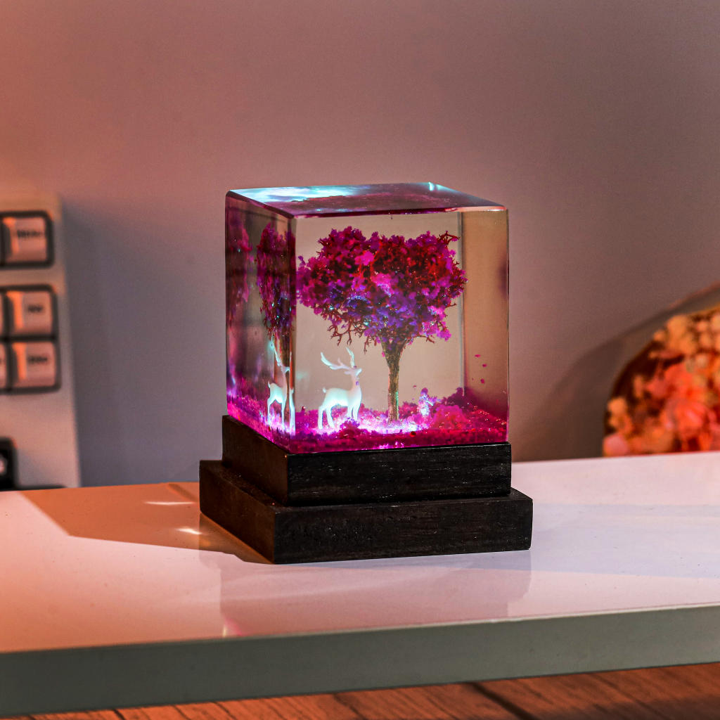 Pink Cherry Blossom Tree Resin Night Light - Image 6