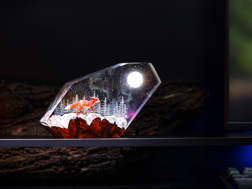 Red Fox in the Winter Night Light - Image 7
