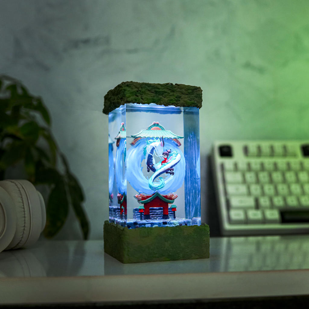 Spirited Away Haku and Chihiro Lamp - Image 9