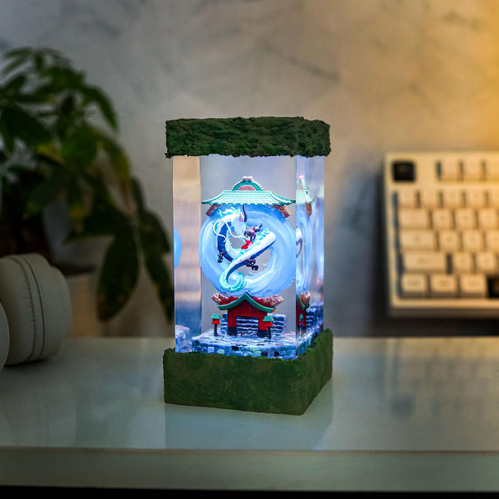 Spirited Away Haku and Chihiro Lamp - Image 10