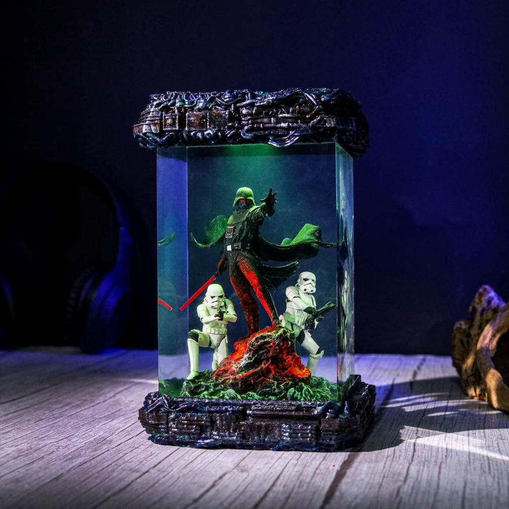 Star Wars Darth Vader and Stormtrooper Diorama Lamp - Image 2