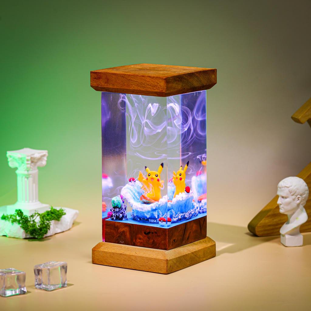 Surfing Pikachu Pokemon Epoxy Lamp - Image 7