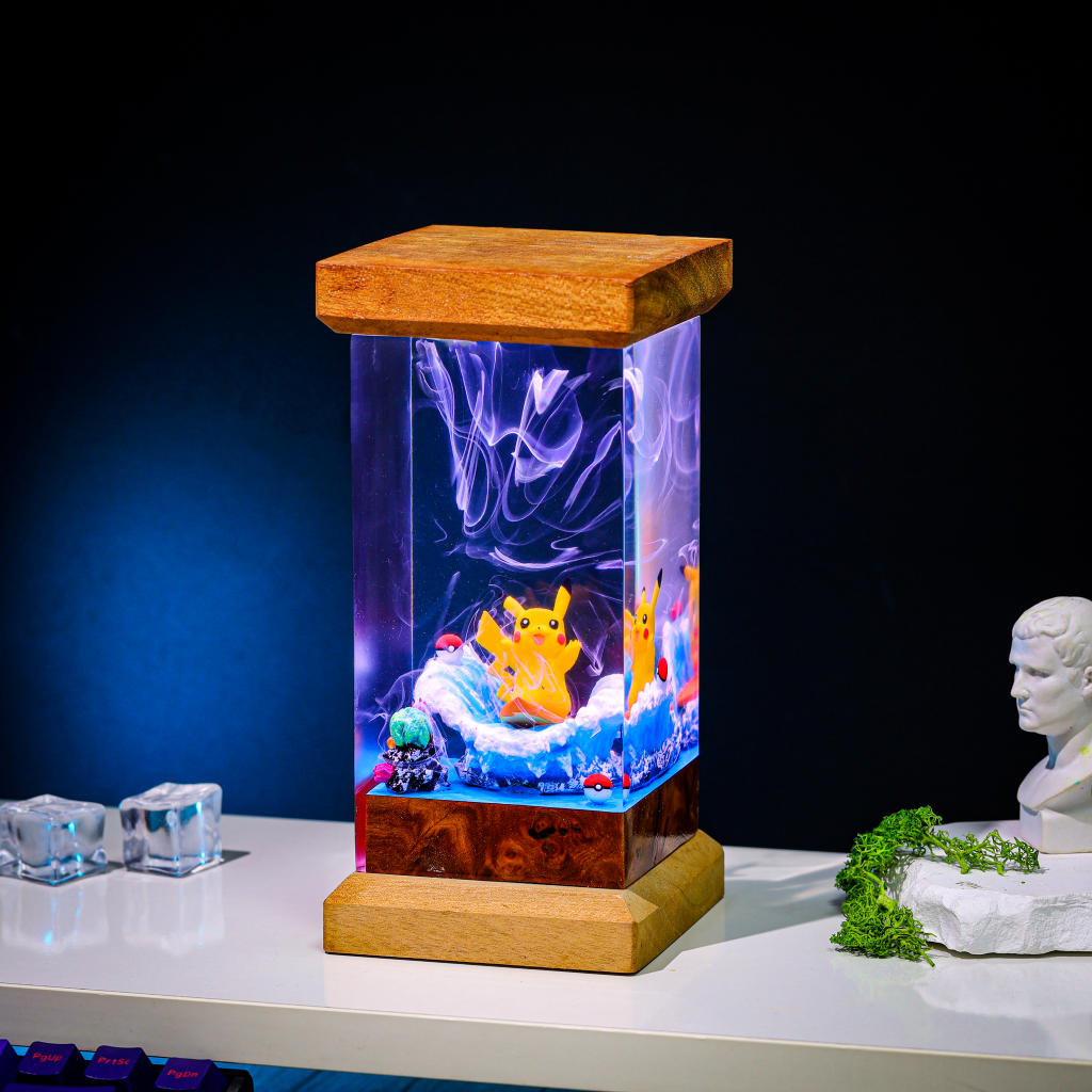 Surfing Pikachu Pokemon Epoxy Lamp - Image 6