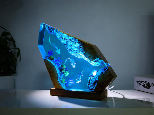 Swimming Axolotl Epoxy Lamp Ver 2 - Image 2