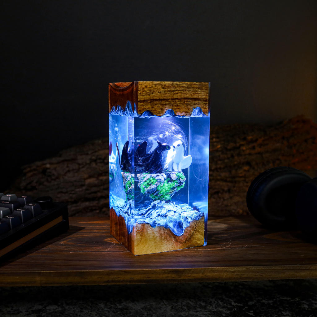 Toothless and Light Fury Lamp Ver 4 - Image 2