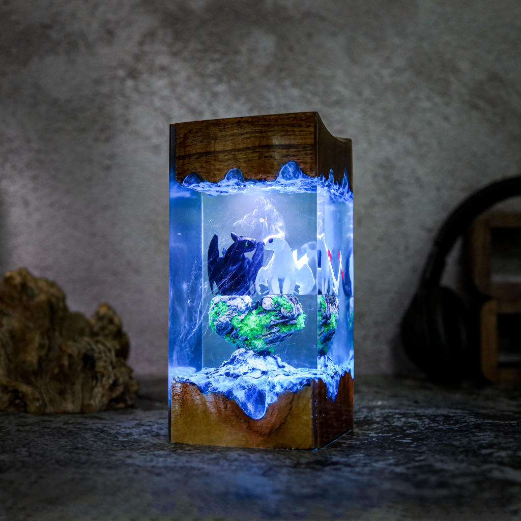 Toothless and Light Fury Lamp Ver 4 - Image 6