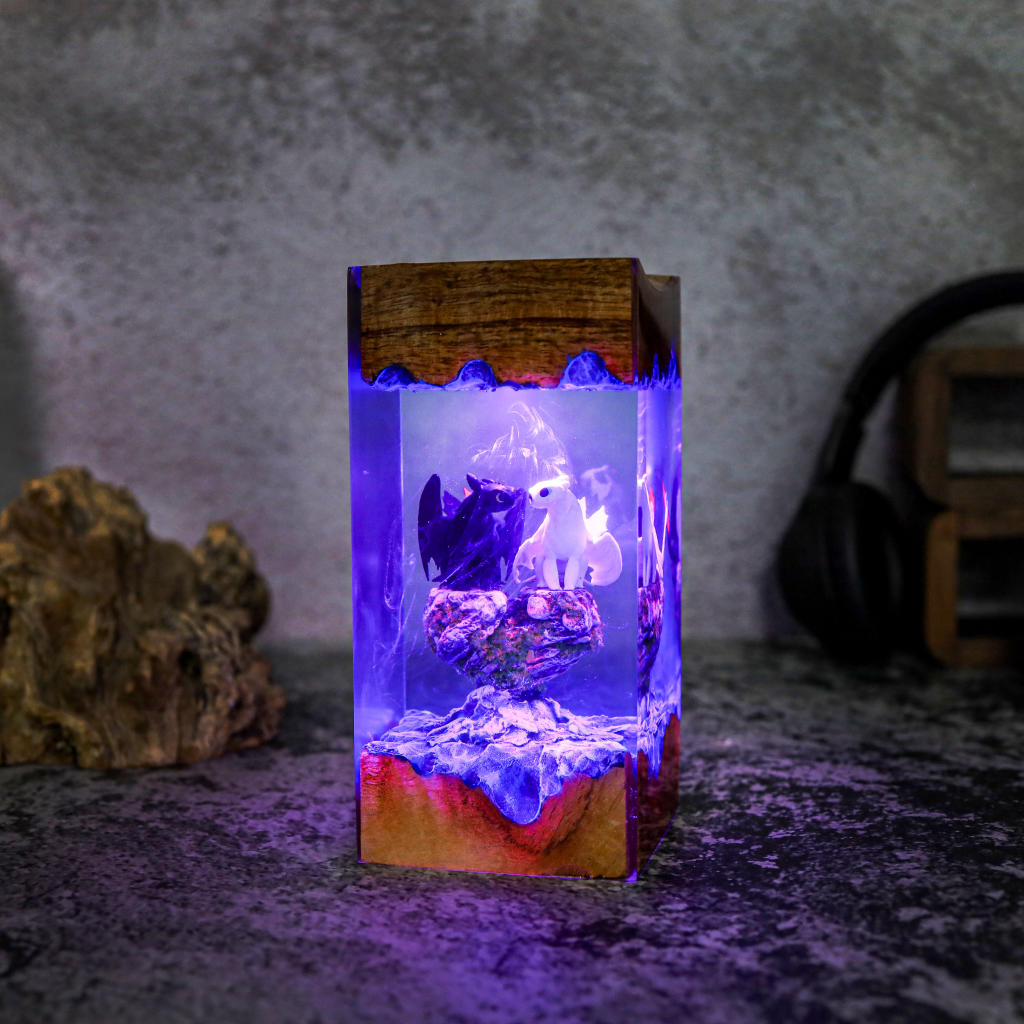 Toothless and Light Fury Lamp Ver 4 - Image 7