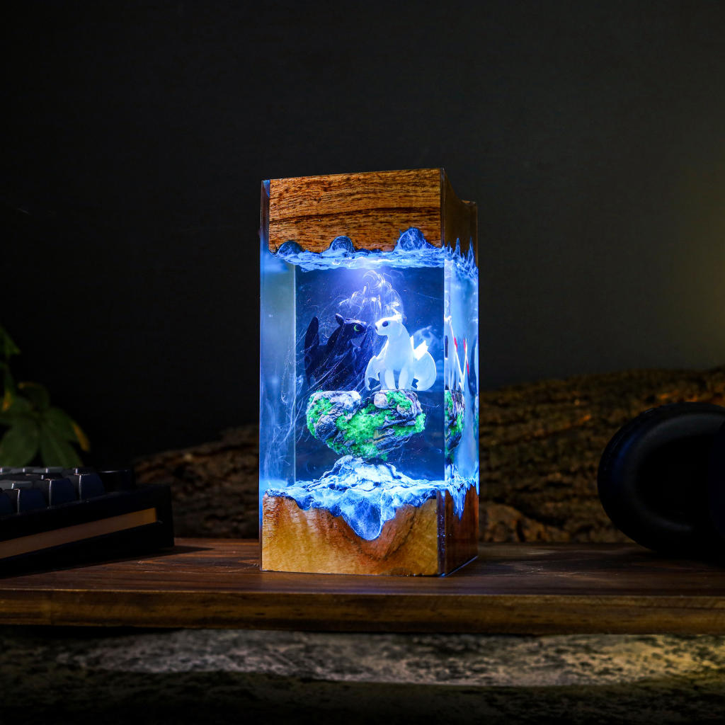 Toothless and Light Fury Lamp Ver 4 - Image 10