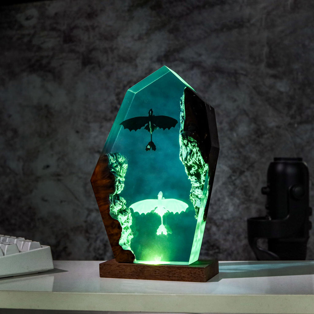 Toothless and light fury night light - Image 6