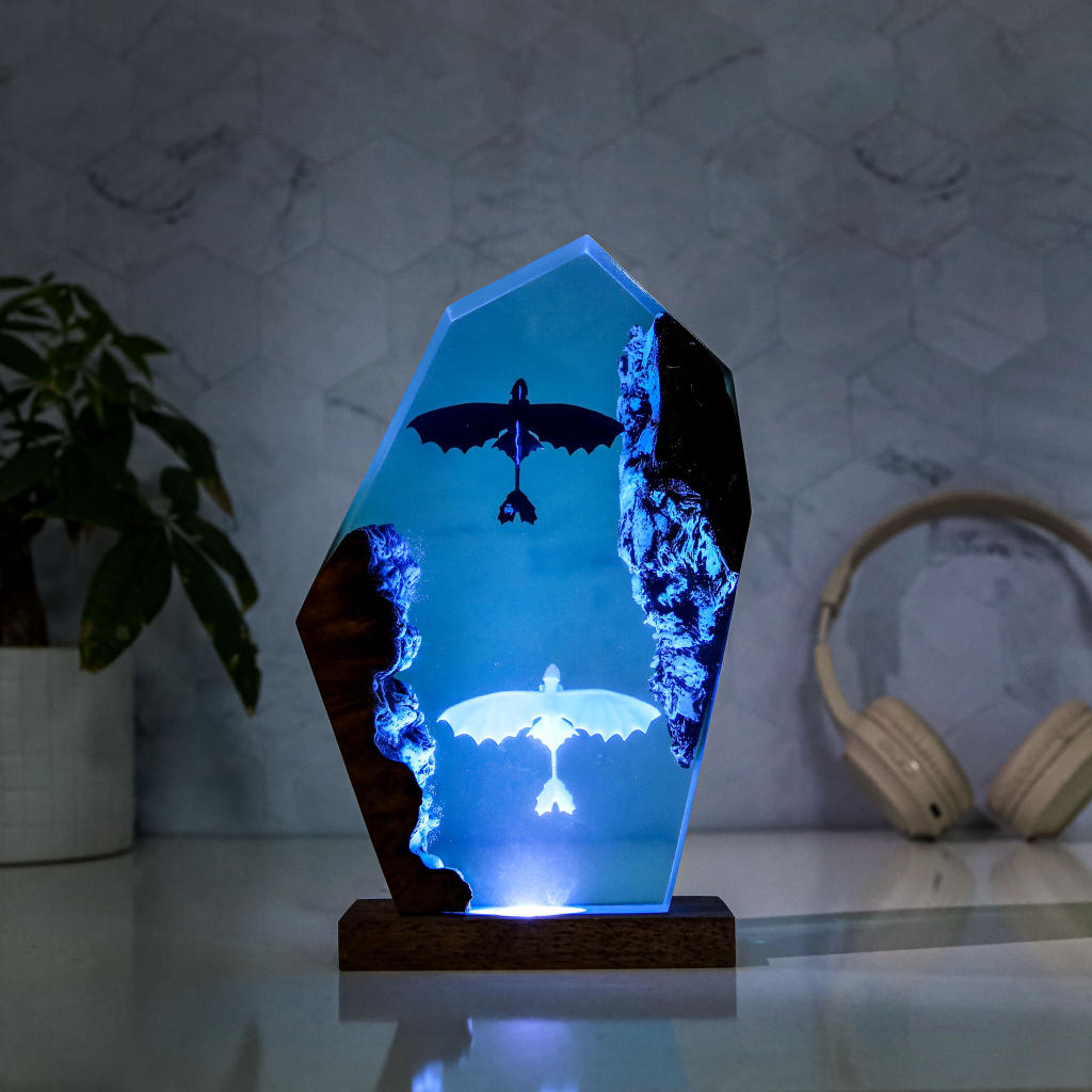 Toothless and light fury night light - Image 8