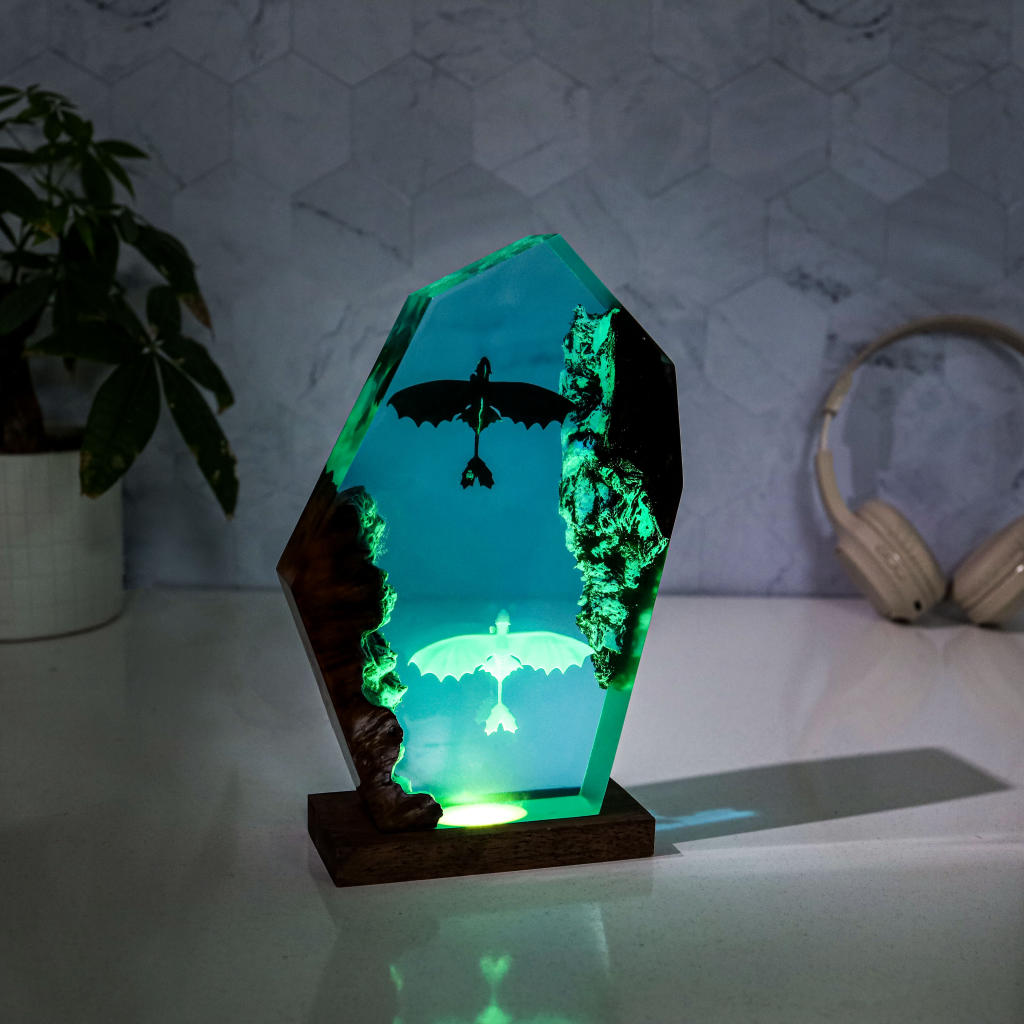 Toothless and light fury night light - Image 9