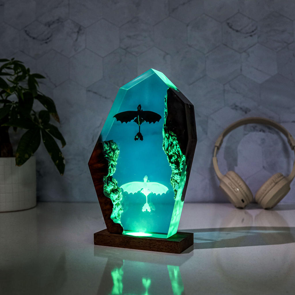Toothless and light fury night light - Image 11