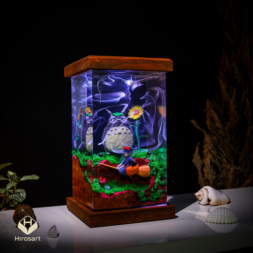 Totoro and Kiki Epoxy Night Light - Image 3