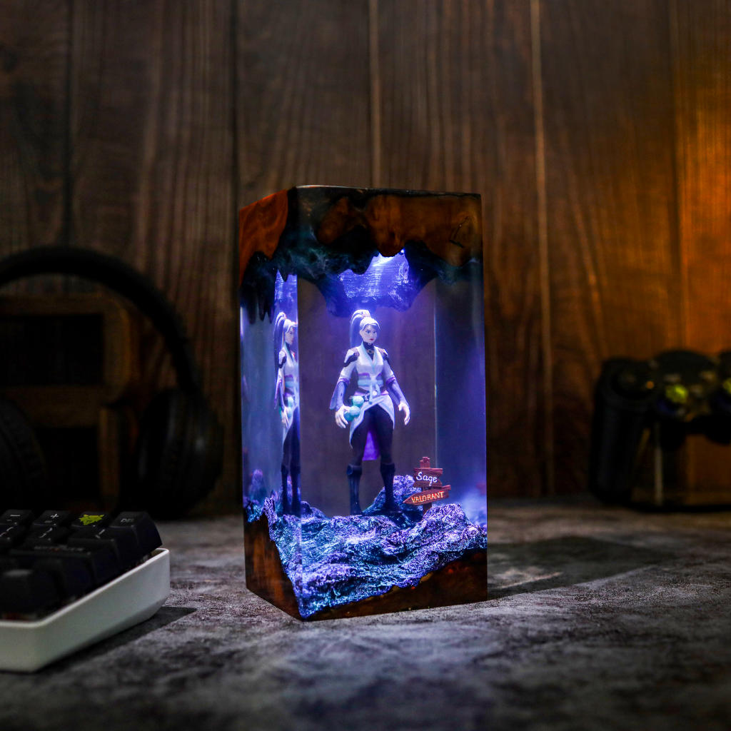 Valorant Sage Epoxy Night Light - Image 4
