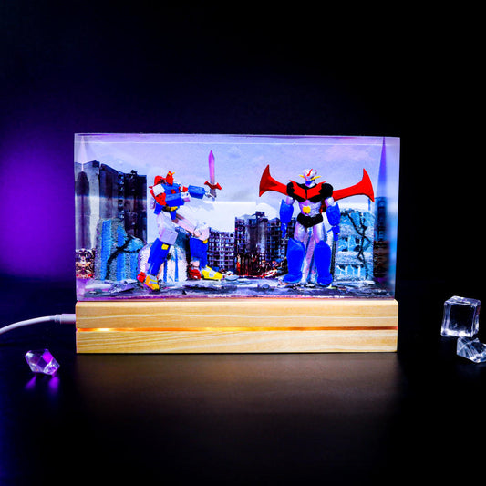 Voltes V VS Mazinger Z Resin Night Light - Image 2