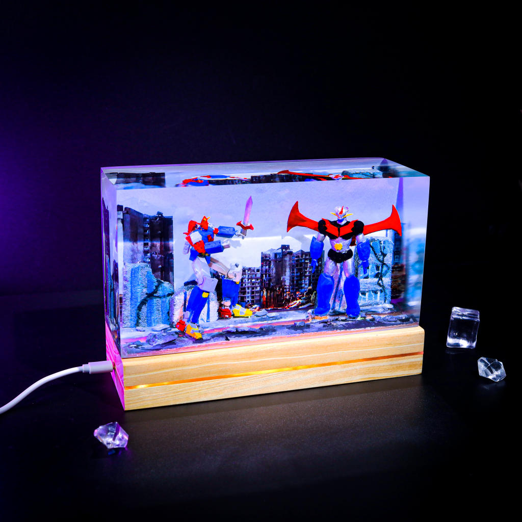 Voltes V VS Mazinger Z Resin Night Light - Image 8