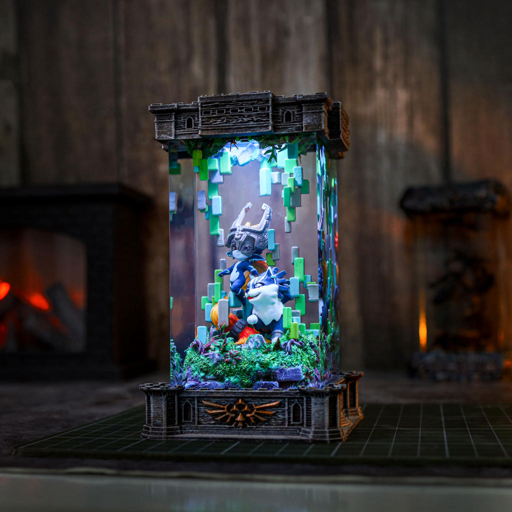 Zelda Midna &amp; Wolf Link Night Lamp - Image 3