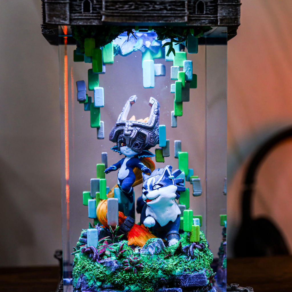 Zelda Midna &amp; Wolf Link Night Lamp - Image 8