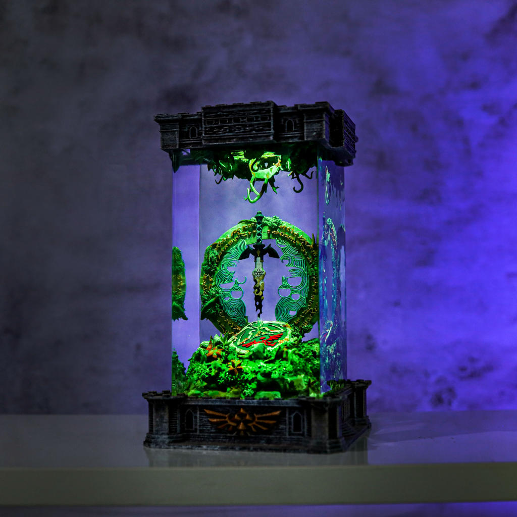 Zelda Shield And Master Sword Diorama Lamp - Image 5