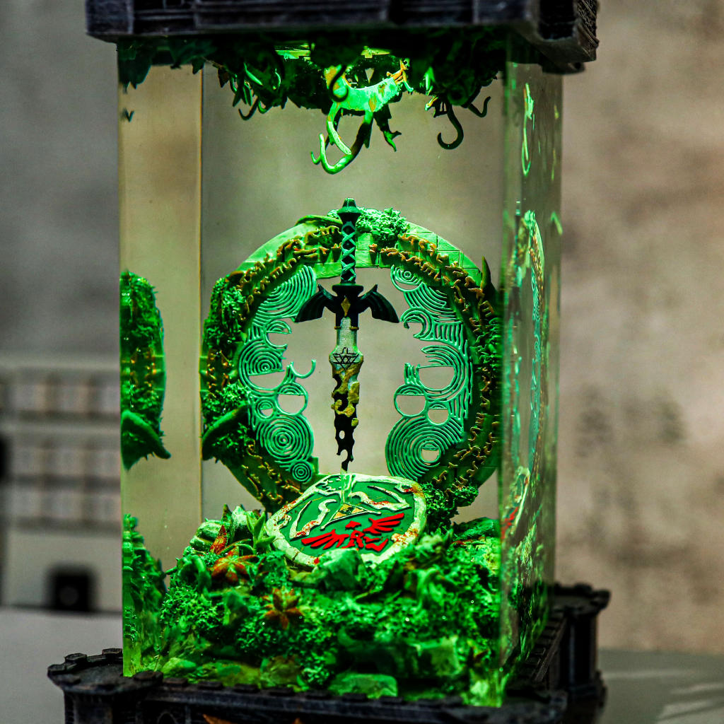 Zelda Shield And Master Sword Diorama Lamp - Image 9