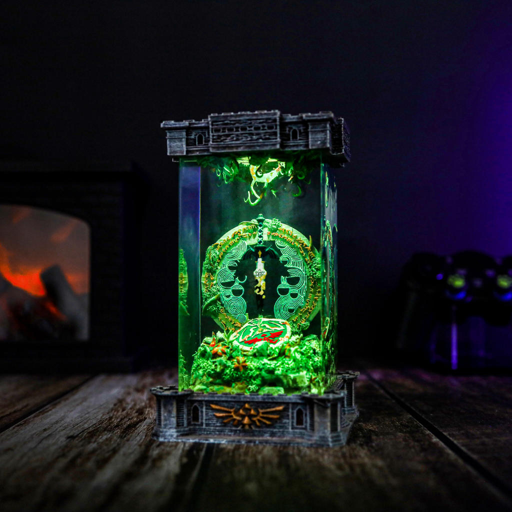Zelda Shield And Master Sword Diorama Lamp - Image 10