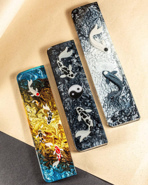 Black Yin Yang Resin Wrist Rest - Image 2