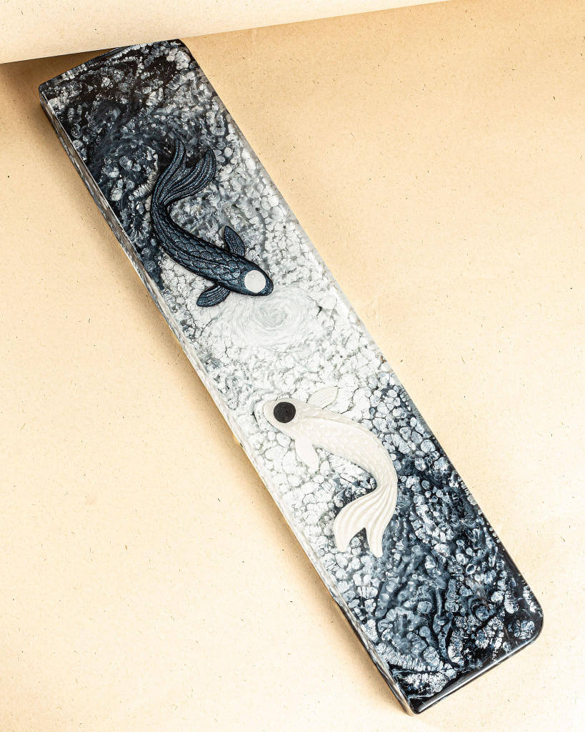 Black Yin Yang Resin Wrist Rest - Image 6