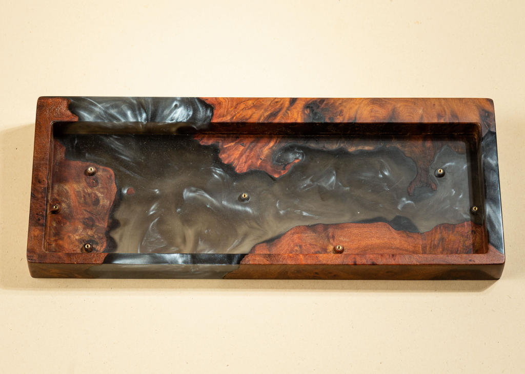 Black Resin and Wood Keyboard Case - Image 7